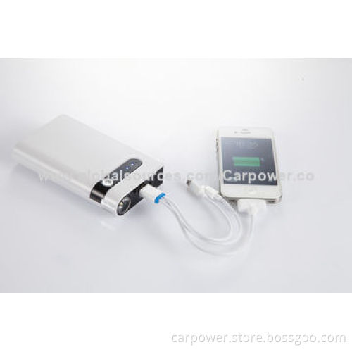 Mini popular car jump starter, starts 12V vehicle, 9000mA power, fits for mobiles, digital devices